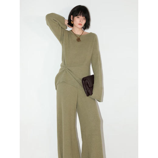 COCOBELLA[高级感穿搭]软糯绒感舒适针织衫气质圆领毛衣TS566 商品图1