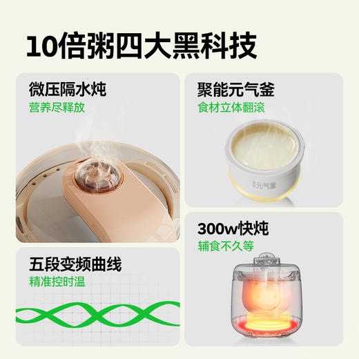 一刻间微压电炖锅宝宝煮粥锅婴儿辅食炖盅隔水炖YKJ008【不接平台订单，查到乱价货款不退】 商品图3