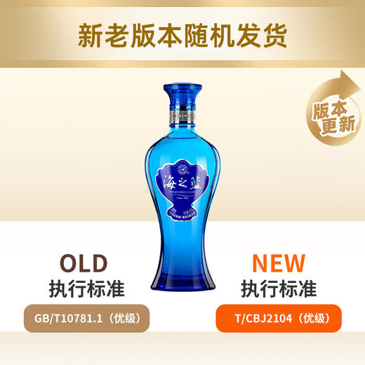 洋河 海之蓝 礼盒 52度 480mL双支装 浓香型白酒（新老版本随机发货） 商品图1