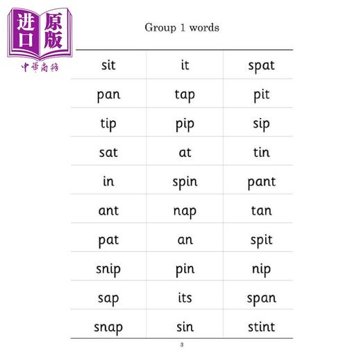 【中商原版】Jolly Phonics Word Book 快乐自然拼读单词书 手写体英式英语版 英文原版 幼儿英语单词词汇自学教辅 进口图书 商品图4