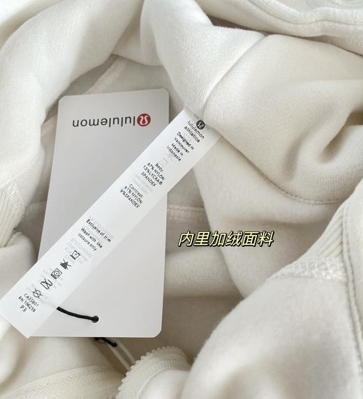 点此购买 LuLu女士全拉链scuba加绒连帽瑜伽休闲短款外套 LL 271904 商品图11