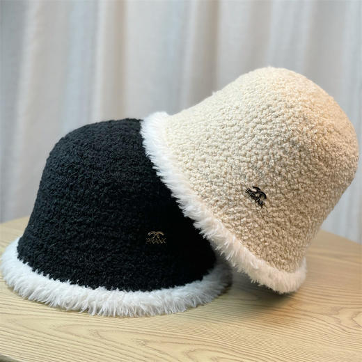 「六款配色！韩版毛线渔夫帽」女冬季新款针织拼色小香风保暖盆帽显脸小水桶帽潮配饰 商品图0