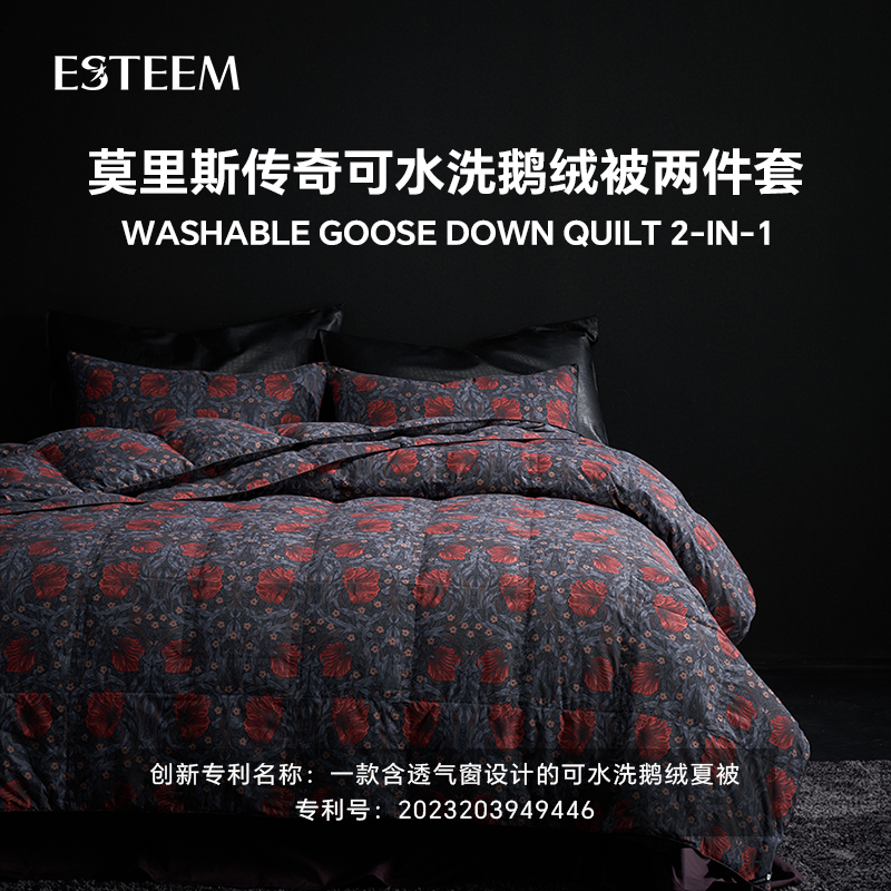 莫里斯传奇可水洗鹅绒被两件套