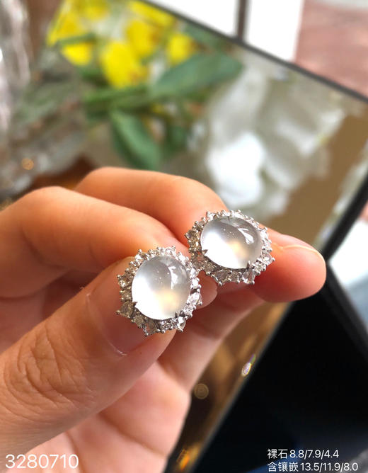 3280710，玻璃蛋面耳钉。具体价格微信咨询 商品图2