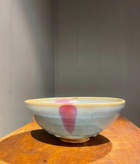 钧窑紫红斑天青釉大碗，顺丰包邮