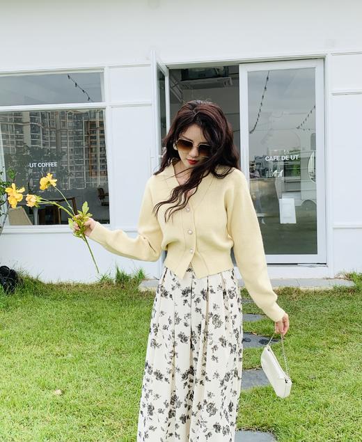 【百图lulu定制】【玫瑰半裙】玫瑰花 灯芯绒 百褶半身裙 商品图6