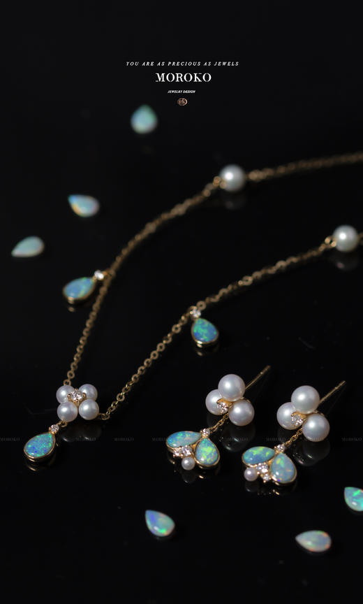 翠珞套系「耳钉&项链」 商品图0