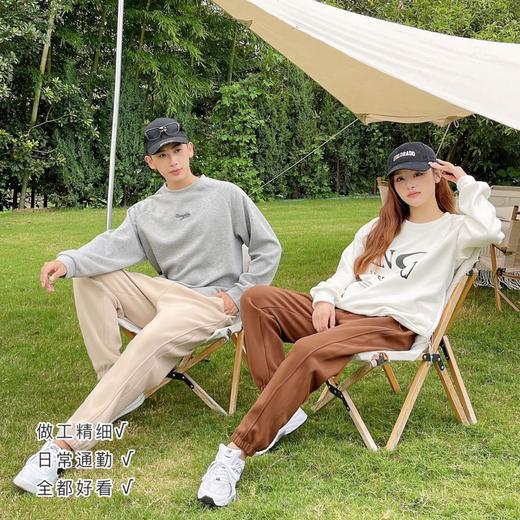 秋冬【户外情侣防风裤】加厚加绒运动休闲裤 女生收脚卫裤 外穿男裤 商品图0