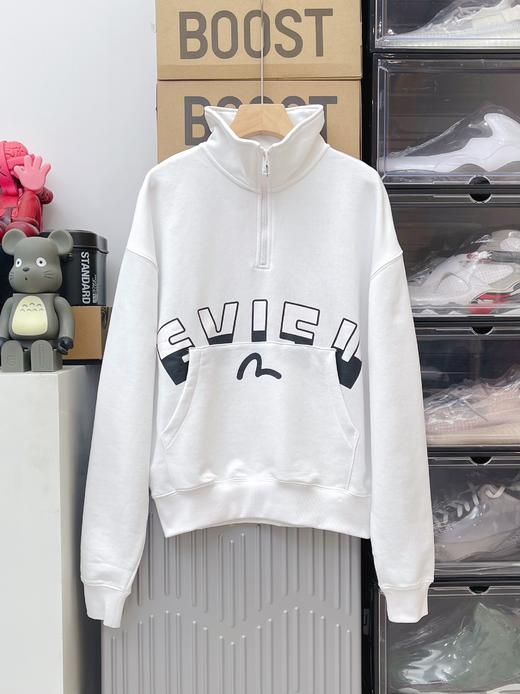 清仓保真假货白送福神！公司正品！evisu半拉链长袖运动卫衣休闲  三标齐全 商品图3