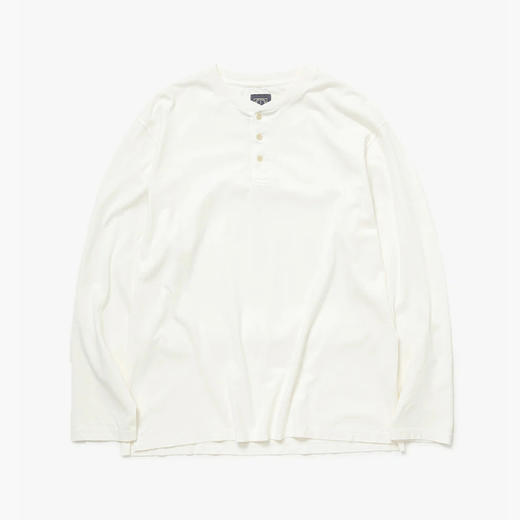 hobo L/S HENLEY NECK TEE COTTON 复古水洗天竺棉亨利领长袖T恤 商品图2