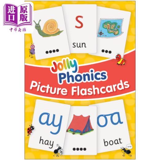 【中商原版】快乐自然拼读单词图片闪卡抽认卡 手写体 英式英语版 Jolly Phonics Picture Flash Cards in Precursive Letters 商品图1