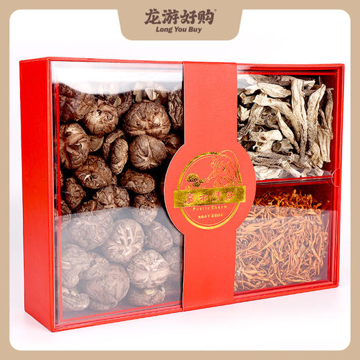 【龙游好物】嘉木清芬-三拼花菇礼盒（含虫草花） 商品图0