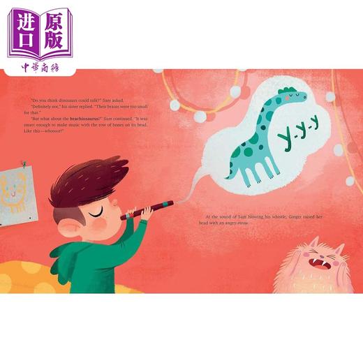 【中商原版】双子星的侏罗纪 Twins Travel to the Jurassic 英文原版 儿童绘本 图画故事书 精装绘本 进口儿童读物 小初文学 商品图3