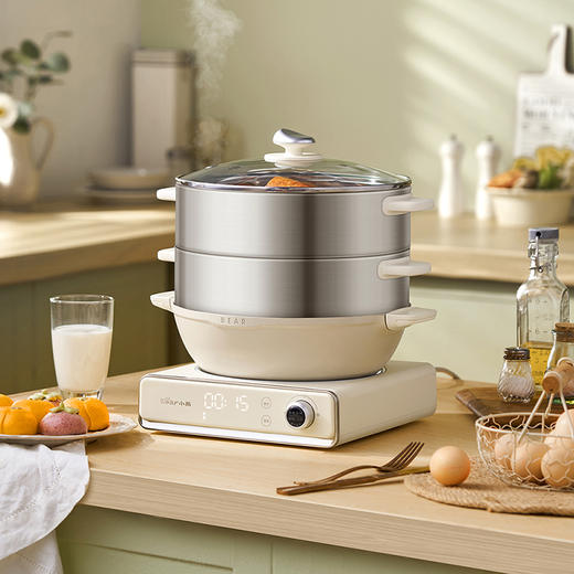【小程序】小熊电蒸锅 DZG-CA3E1 米黄色 铝锅+蒸笼 商品图9