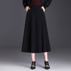 秋款中长款简约修身时尚通勤大摆裙，高腰百褶拼接气质半身裙MYX-2882 商品缩略图2