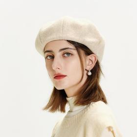 帽仕汇  绵羊毛甜美贝雷帽