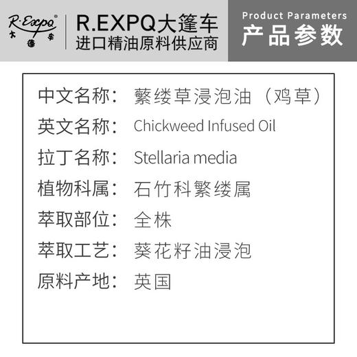 蘩缕草浸泡油/鸡草Chickweed按摩植物基础油美容院按摩油 商品图1