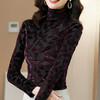 雀说 秋冬高领丝绒网纱打底衫女长袖t恤内搭修身上衣3ZF-MZ7082 商品缩略图2