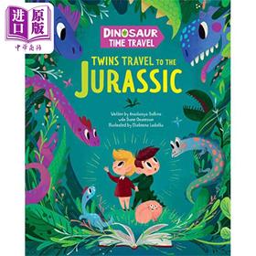 【中商原版】双子星的侏罗纪 Twins Travel to the Jurassic 英文原版 儿童绘本 图画故事书 精装绘本 进口儿童读物 小初文学