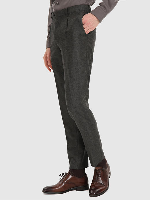 callisto咖色精选全羊毛西裤 FSBWP041C 商品图1