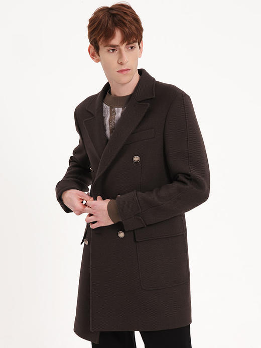 callisto深砖棕绵羊毛大衣 FSFEC033C 商品图1