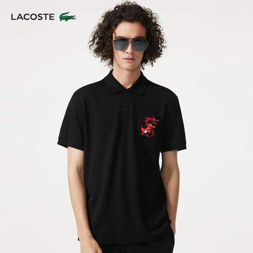 Lacoste法国鳄鱼龙年新年系列新款时尚印花POLO短袖PH4776-98 商品图4