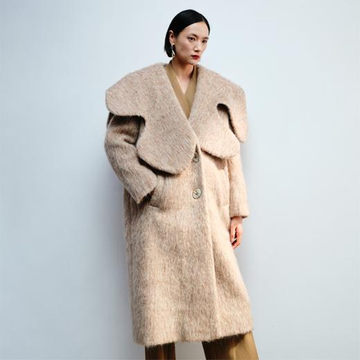 LIYIHAN大方领单面呢大衣 Y234D11078 商品图3