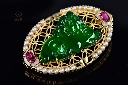 【福瑞】瑞兽满绿胸针坠     XZ12302069 商品图4