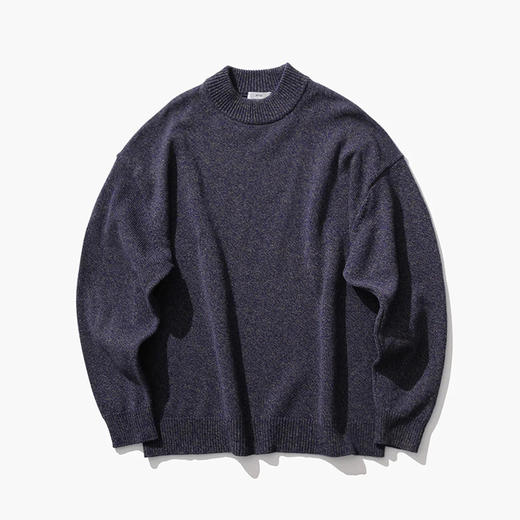 ATON WOOL MOULINE MOCKNECK SWEATER男装特制染色编织半高领毛衣 商品图4