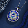 子佩集S990银【风敛陌尘】吊坠【MXDZ014】(不含链)花丝珐琅彩蓝色莲花荷花2311 商品缩略图1