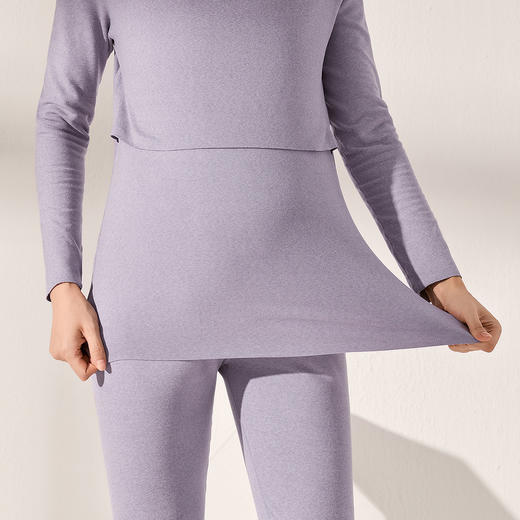 雅黛丽孕妇保暖内衣秋衣秋裤无痕双面磨毛产后哺乳套装秋冬打底衫 商品图2