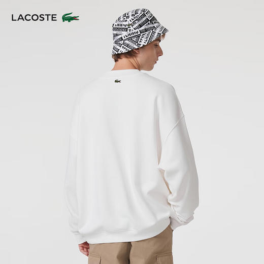【海南专供价】Lacoste法国鳄鱼男装新款简约纯色圆领宽松套头卫衣SH2507-10 商品图1