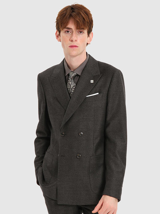 callisto咖色精选全羊毛西服 FSBWJ041C 商品图0