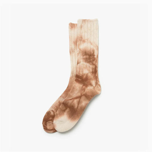 hobo TIE-DYED CREW SOCKS C/N/PU 植物天然染色复古螺纹袜子 商品图2