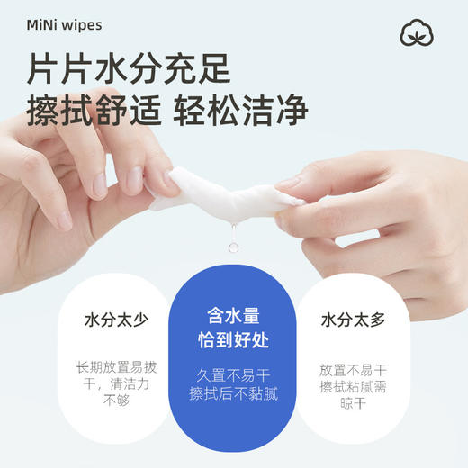 「拍1发2！到手两提」迷你湿巾小包 加厚便携袋装新生儿专用手口居家日用清洁卫生儿童婴儿湿纸巾 商品图3