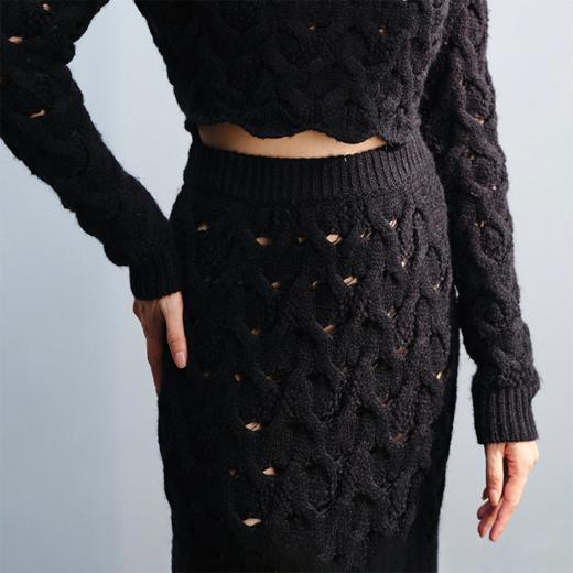 LIYIHAN 绞花毛衫半裙 Y234M13890 商品图4