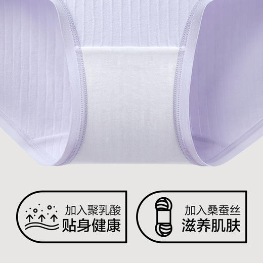 有棵树中腰纯棉聚乳酸纤维女士内裤3条装-U3092 商品图1