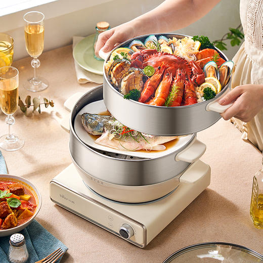 【小程序】小熊电蒸锅 DZG-CA3E1 米黄色 铝锅+蒸笼 商品图7