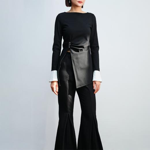 LIYIHAN 开叉收腰上衣 Y234S12490 商品图1