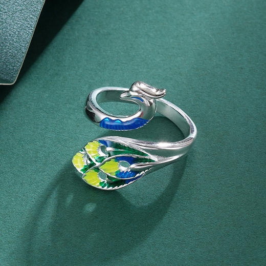 子佩集S925银【雀之灵】孔雀戒指【YH8400032】珐琅彩孔雀203 商品图4