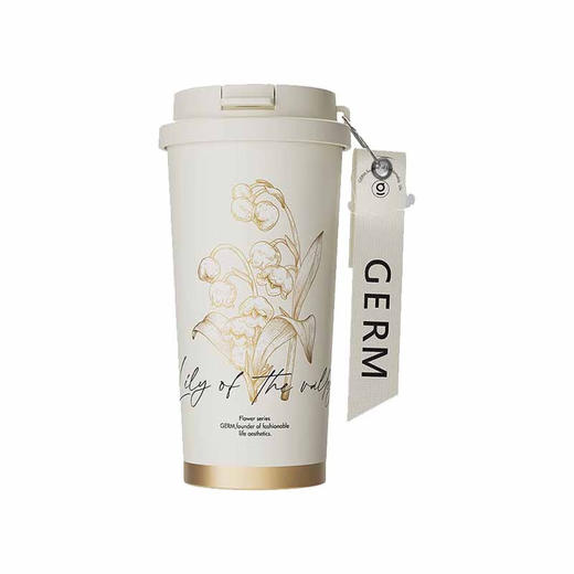 【小家电】格沵（germ）铃兰系列保温杯咖啡杯女生高颜值水杯便携随行保冷杯子女礼物 500ml HF 商品图1