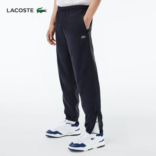 【海南专供价】Lacoste法国鳄鱼男士新款刺绣logo休闲运动裤束脚裤XH1618-98 商品图0