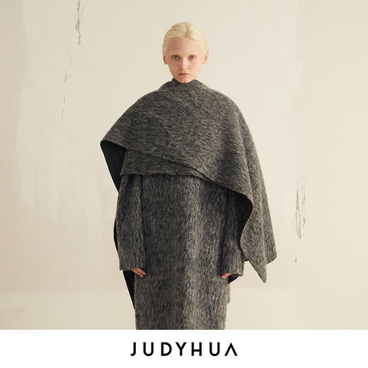 JUDYHUA 极简羊毛大披肩 商品图0