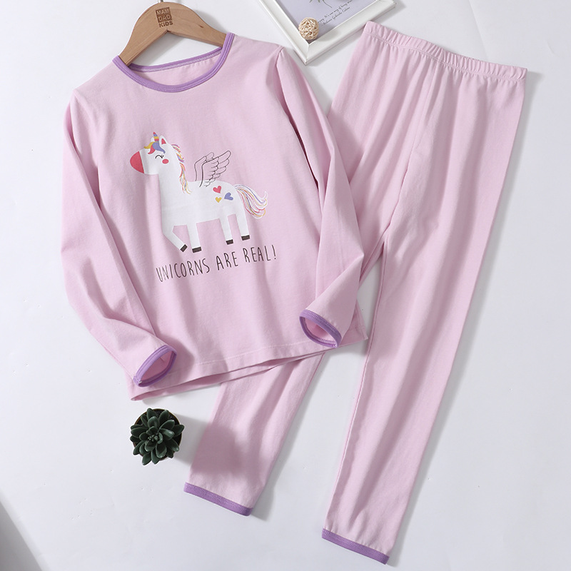 110-170莱卡棉中大童秋衣秋裤内衣套装A类