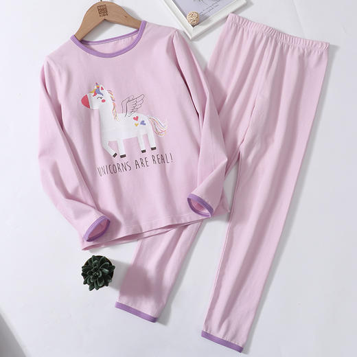 110-170莱卡棉中大童秋衣秋裤内衣套装A类 商品图0