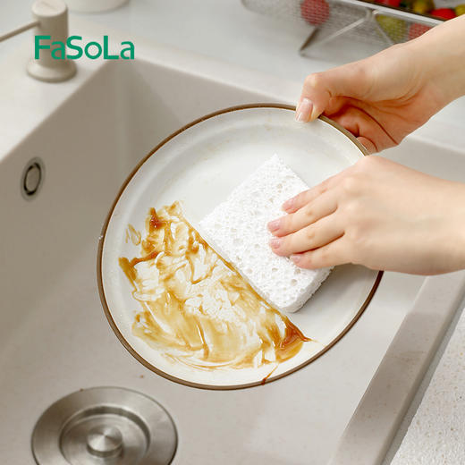FaSoLa 厨房水池防溅水长条海绵洗碗海绵挡水板 商品图7
