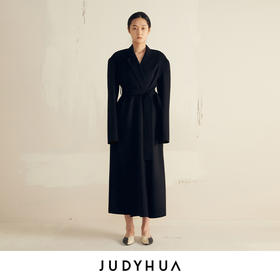 JUDYHUA 廓形袖设计双面尼大衣