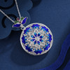 子佩集S990银【风敛陌尘】吊坠【MXDZ014】(不含链)花丝珐琅彩蓝色莲花荷花2311 商品缩略图4