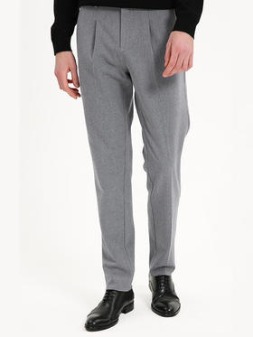 callisto灰色弹力混纺休闲裤 FSCPW036C