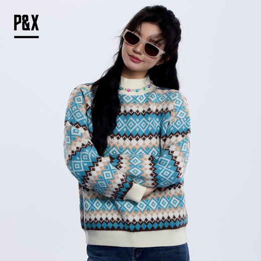 P&X设计师女装 短款毛衣 823418223 花色 商品图2